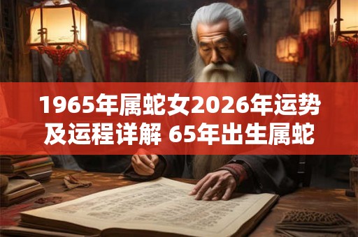 1965年属蛇女2026年运势及运程详解 65年出生属蛇人2026全年每月运势女性 1965年属蛇女2026年运势及运程详解 65年出生属蛇人2026全年每月运势女性