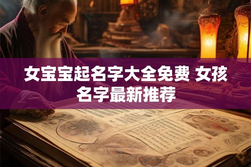 女宝宝起名字大全免费 女孩名字最新推荐