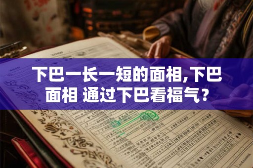 下巴一长一短的面相,下巴面相 通过下巴看福气？