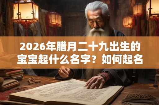 2026年腊月二十九出生的宝宝起什么名字？如何起名？