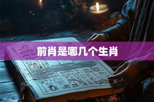 前肖是哪几个生肖