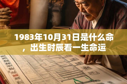 1983年10月31日是什么命，出生时辰看一生命运