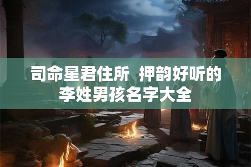 司命星君住所  押韵好听的李姓男孩名字大全