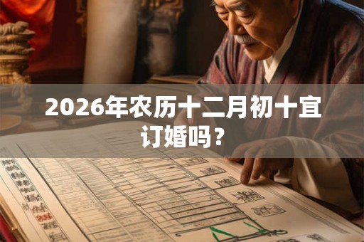 2026年农历十二月初十宜订婚吗？
