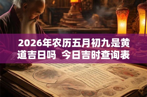 2026年农历五月初九是黄道吉日吗  今日吉时查询表