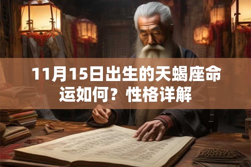 11月15日出生的天蝎座命运如何？性格详解