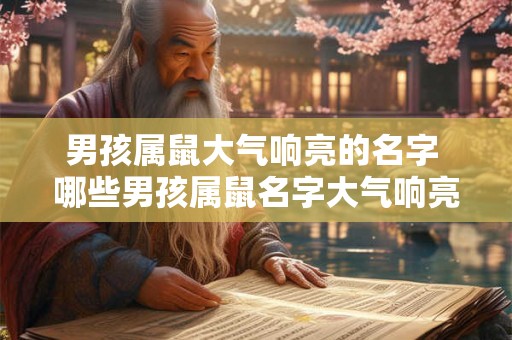 男孩属鼠大气响亮的名字 哪些男孩属鼠名字大气响亮 男孩属鼠大气响亮的名字 哪些男孩属鼠名字大气响亮