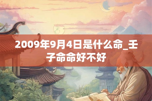2009年9月4日是什么命_壬子命命好不好