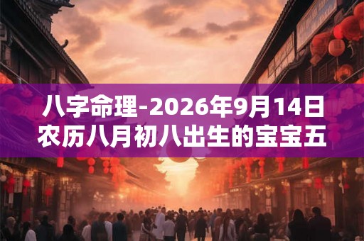 八字命理-2026年9月14日农历八月初八出生的宝宝五行取名 八字命理-2026年9月14日农历八月初八出生的宝宝五行取名