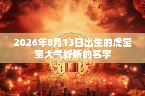 2026年8月13日出生的虎宝宝大气好听的名字 2026年8月13日出生的虎宝宝大气好听的名字