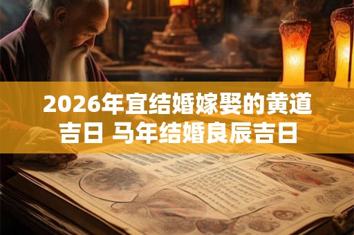 2026年宜结婚嫁娶的黄道吉日 马年结婚良辰吉日