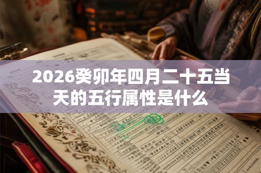 2026癸卯年四月二十五当天的五行属性是什么