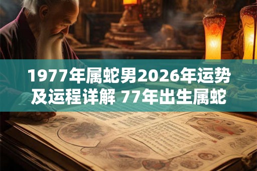 1977年属蛇男2026年运势及运程详解 77年出生属蛇人2026全年每月运势男性