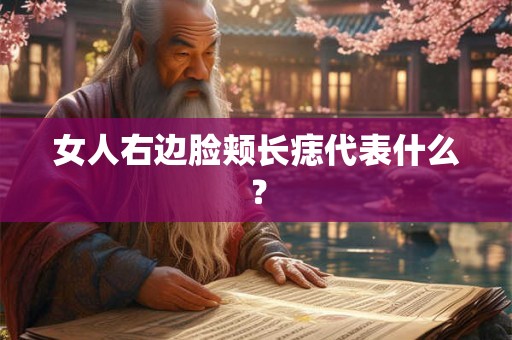 女人右边脸颊长痣代表什么？