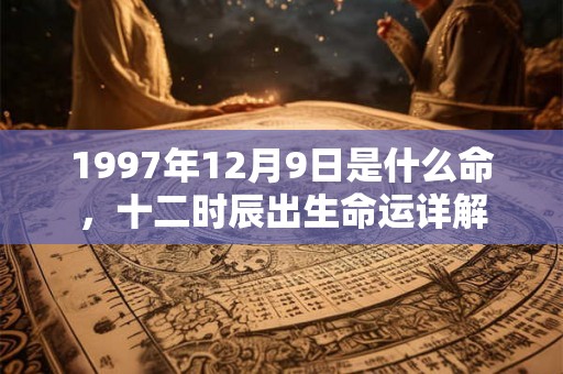 1997年12月9日是什么命，十二时辰出生命运详解