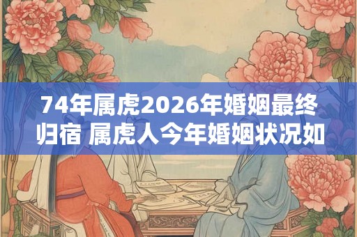 74年属虎2026年婚姻最终归宿 属虎人今年婚姻状况如何