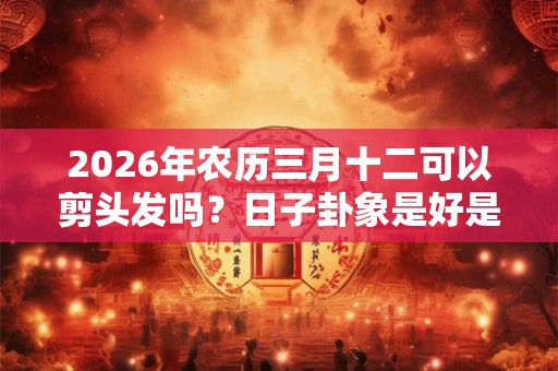 2026年农历三月十二可以剪头发吗？日子卦象是好是坏？