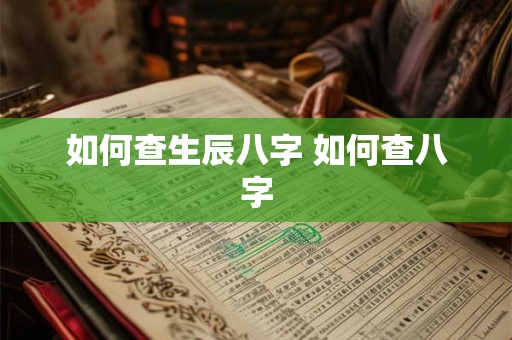 如何查生辰八字 如何查八字 如何查生辰八字 如何查八字