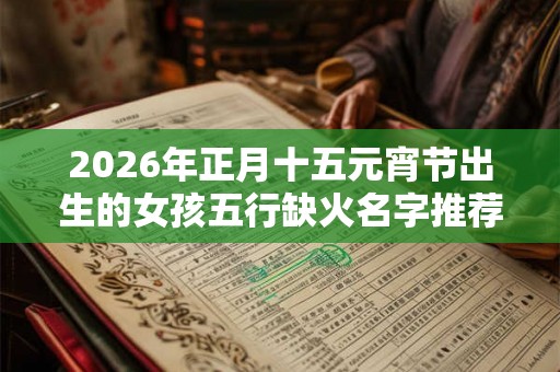 2026年正月十五元宵节出生的女孩五行缺火名字推荐，有福气吗？
