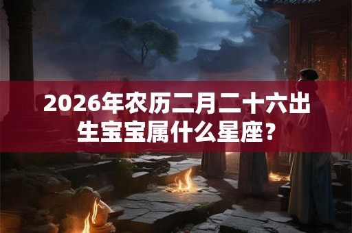 2026年农历二月二十六出生宝宝属什么星座？