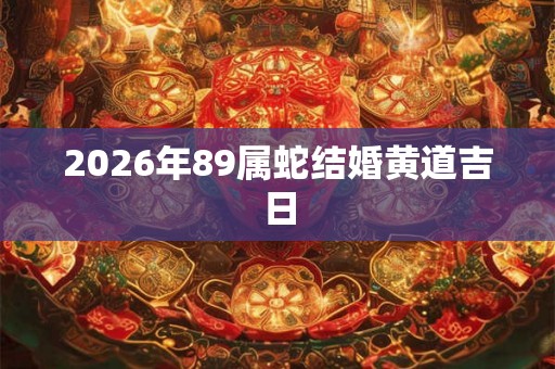 2026年89属蛇结婚黄道吉日
