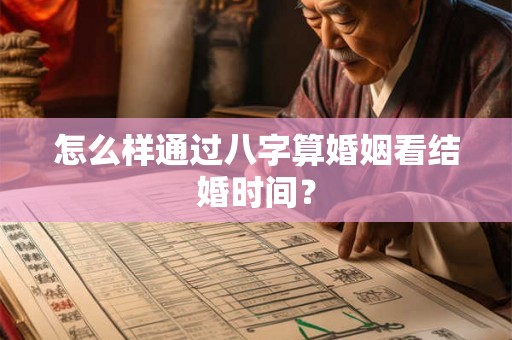 怎么样通过八字算婚姻看结婚时间？