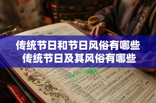 传统节日和节日风俗有哪些 传统节日及其风俗有哪些