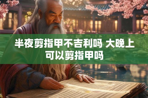 半夜剪指甲不吉利吗 大晚上可以剪指甲吗