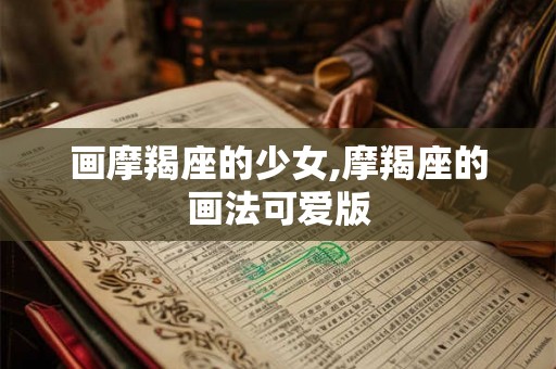 画摩羯座的少女,摩羯座的画法可爱版