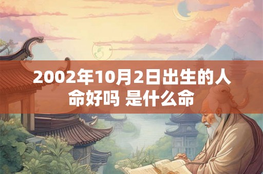 2002年10月2日出生的人命好吗 是什么命