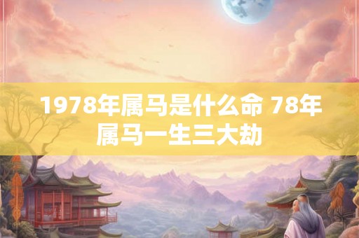 1978年属马是什么命 78年属马一生三大劫
