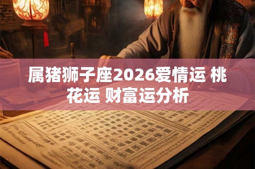 属猪狮子座2026爱情运 桃花运 财富运分析