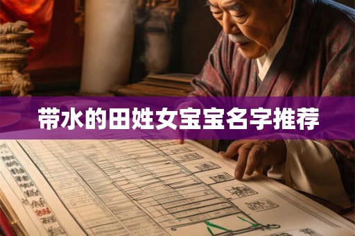 带水的田姓女宝宝名字推荐