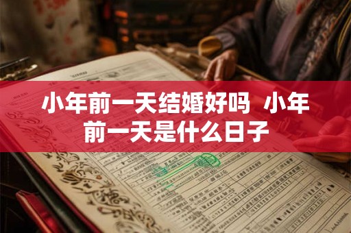 小年前一天结婚好吗  小年前一天是什么日子