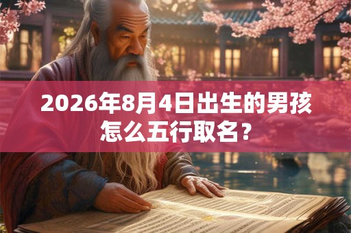 2026年8月4日出生的男孩怎么五行取名？