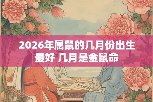 2026年属鼠的几月份出生最好 几月是金鼠命