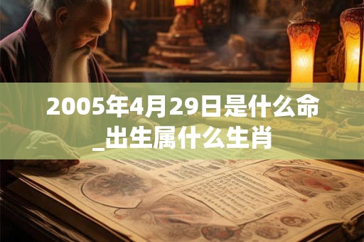 2005年4月29日是什么命_出生属什么生肖