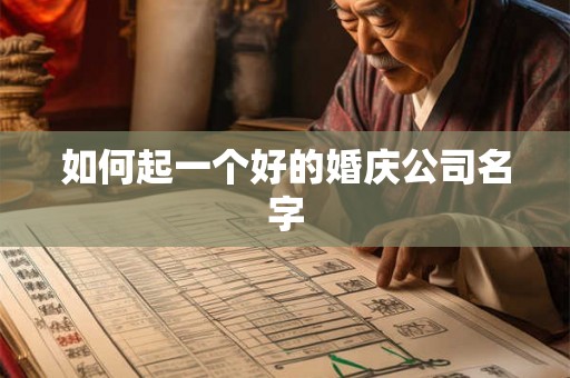 如何起一个好的婚庆公司名字