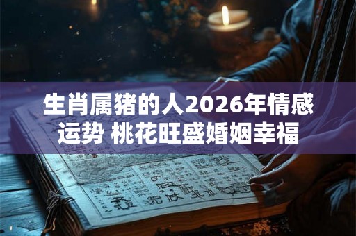 生肖属猪的人2026年情感运势 桃花旺盛婚姻幸福