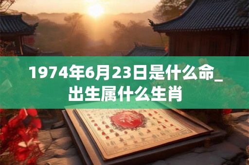 1974年6月23日是什么命_出生属什么生肖