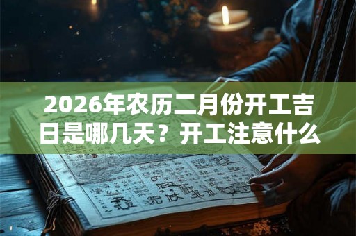 2026年农历二月份开工吉日是哪几天?开工注意什么? 2026年农历二月份开工吉日是哪几天?开工注意什么?