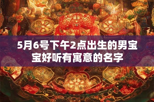 5月6号下午2点出生的男宝宝好听有寓意的名字