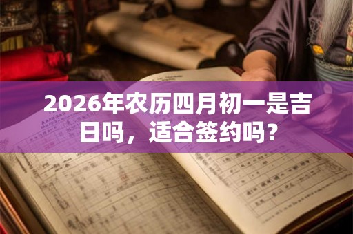 2026年农历四月初一是吉日吗，适合签约吗？