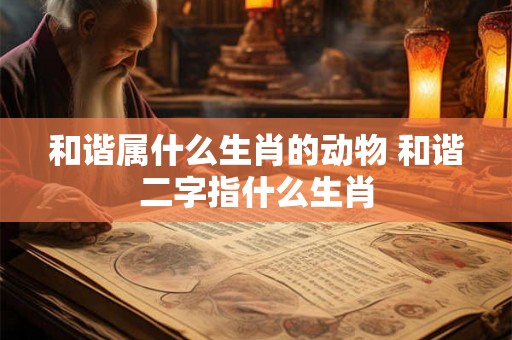 和谐属什么生肖的动物 和谐二字指什么生肖