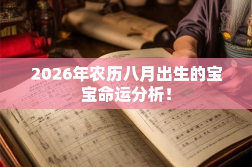 2026年农历八月出生的宝宝命运分析! 2026年农历八月出生的宝宝命运分析!