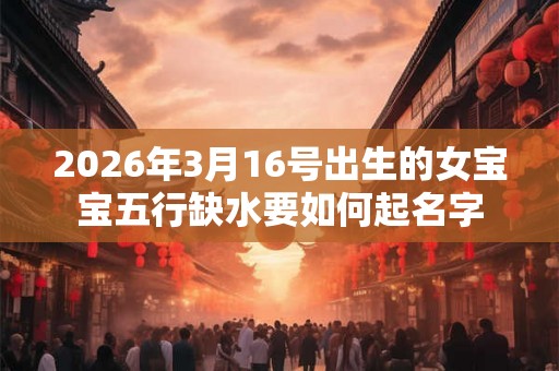 2026年3月16号出生的女宝宝五行缺水要如何起名字