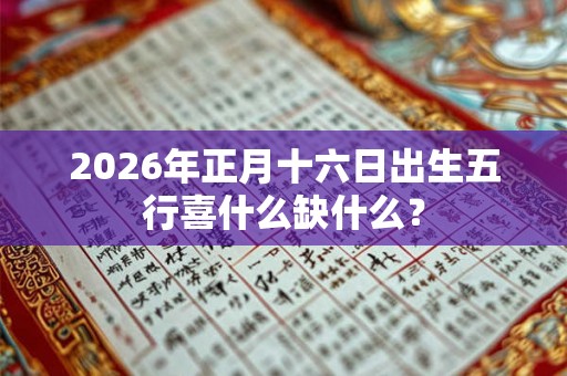 2026年正月十六日出生五行喜什么缺什么? 2026年正月十六日出生五行喜什么缺什么?