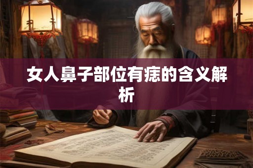 女人鼻子部位有痣的含义解析 女人鼻子部位有痣的含义解析