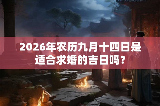 2026年农历九月十四日是适合求婚的吉日吗? 2026年农历九月十四日是适合求婚的吉日吗?