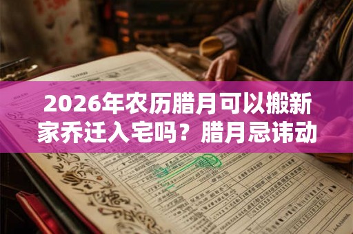 2026年农历腊月可以搬新家乔迁入宅吗?腊月忌讳动土? 2026年农历腊月可以搬新家乔迁入宅吗?腊月忌讳动土?